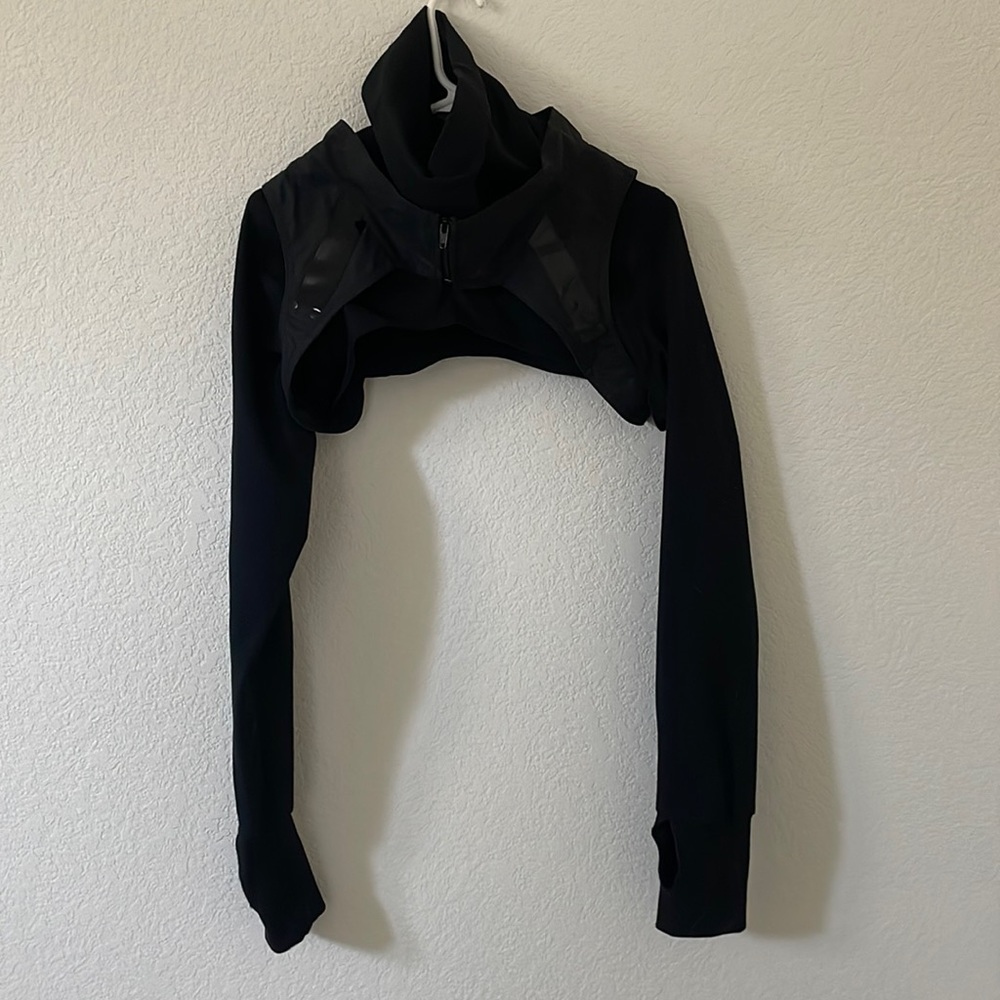 Crisis Wear cotton Lycra jersey and high neck zip top